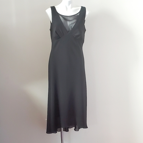 Connected Appeal Black Sleeveless V-Neck Evening Gown Dress Size 6 - Picture 1 of 10